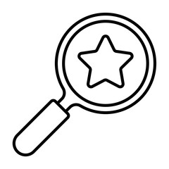 Magnifier star icon 