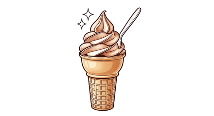Isolated Ice Cream Cone