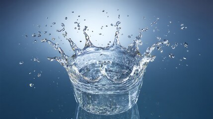 Water splash in a glass