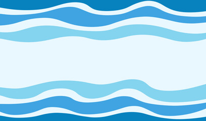 Wavy retro groovy banner. Ocean waves background