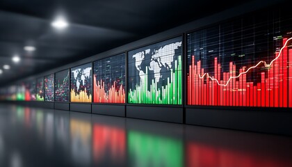 Wall of data displays