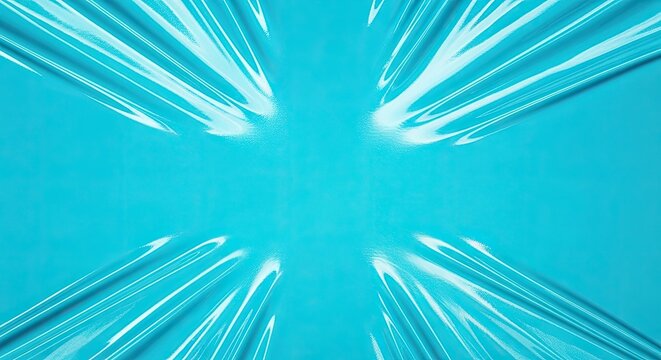 Smooth Lycra Fabric Bright Cyan Tension Stretch Glossy Sheen Modern Textile
