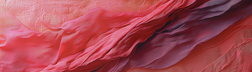 Elegant red and pink fabric and draped texture, Gold flecked texture fabric with texture pattern.