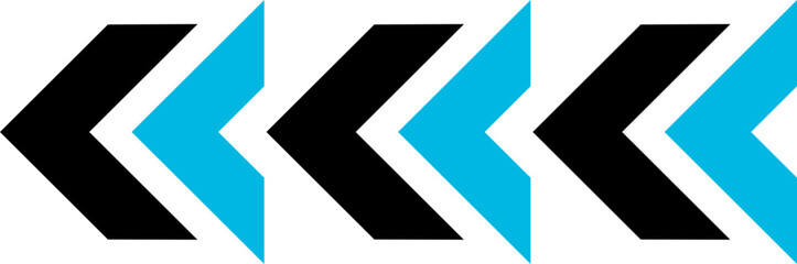 Black and blue abstract, flat geometric design.