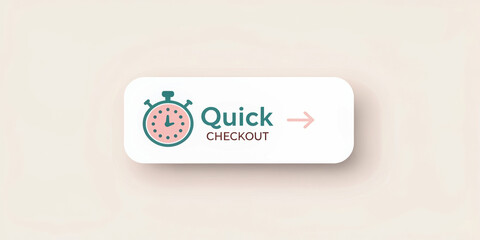 Button for quick checkout with timer graphic.