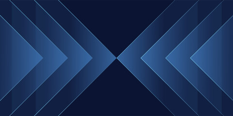 Dynamic convergence of geometric blue arrowheads for sleek digital background, highlighting symmetrical precision with a luminous depth and a modern, technological aesthetic