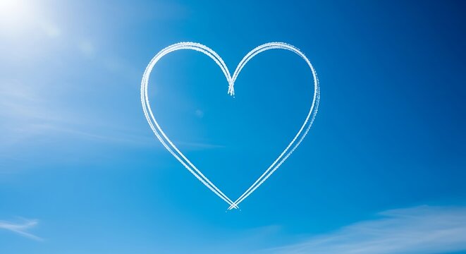 Heart-Shaped Skywriting A Symbol of Love and Travel