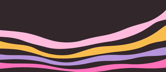 Twisted distorted color groovy banner background