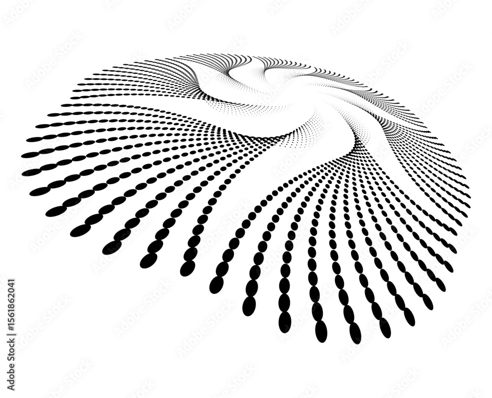 Poster vector illustration of a seashell design element wave lines guilloche curve line background circle f