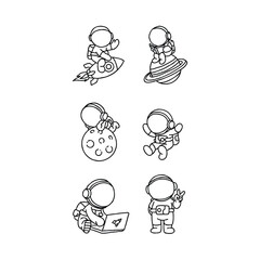 Cute Astronauts in Space