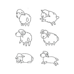 Cute sheep illustrations (1)