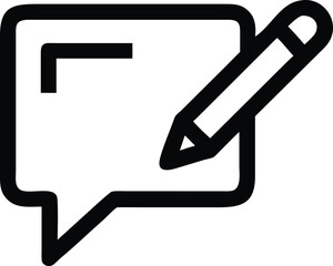 Comment Box Speech Bubble With Pen