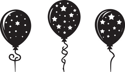 balloons Silhouette vector illustration