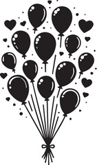 balloons Silhouette vector illustration