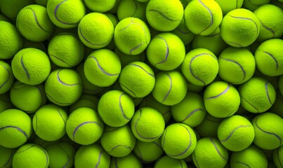 wallpaper background seamless pattern of lots of tennis balls from above