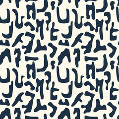 Decorative abstract seamless pattern black and white background.fashion wallpaper print.