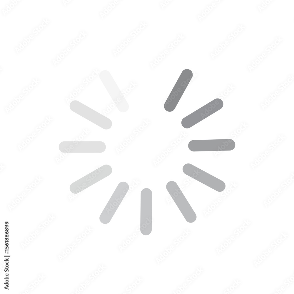 Fototapete circular loading indicator with grey bars rotating on a transparent background isolated on transpare