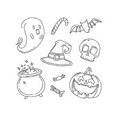 Halloween doodle illustrations