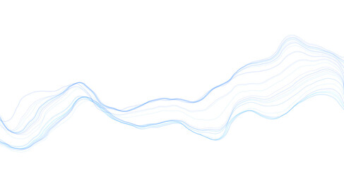 minimalistic abstract organic blue wave perlin noise flowfield as flow lines without background version 6