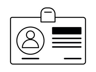 Minimalist Identity card icon