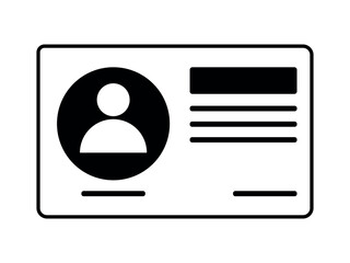Minimalist Identity card icon