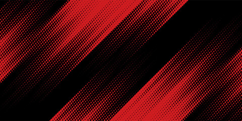 Halftone dots red and blue color pattern gradient grunge texture background. Dot pop art comic sport style vector illustration. modern background