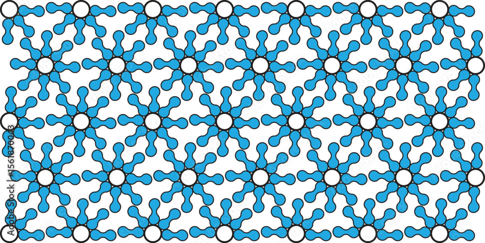 Poster seamless pattern featuring abstract twisted lines and curved stripes creating a hypnotic black and w