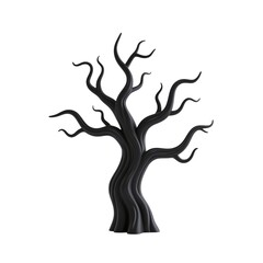 Silhouette of Solitude: A stark, black silhouette of a solitary tree, its gnarled branches reaching skyward. Its presence evokes a sense of quiet reflection and the passage of time.