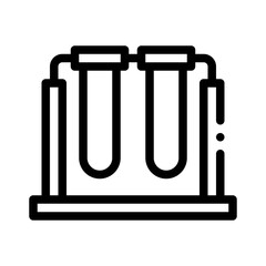 test tube rack line icon
