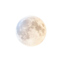 Naklejka premium Lunar Orb: A high-angle capture presents a close-up view of a serene full moon, its surface etched with detailed craters, emanating a soft, ambient glow within the celestial canvas.
