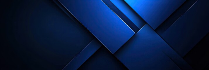 Fototapeta premium Dark Blue Overlapping Geometric Shapes Abstract Background Design