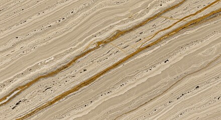 Fototapeta premium Beige Marble Texture: A closeup showcases the intricate veining and natural patterns of beige marble, creating a luxurious and timeless texture.