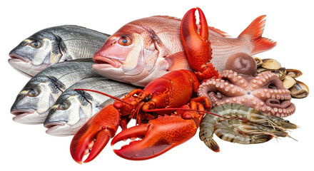 Isolated Seafood