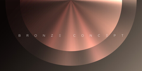 Abstract metallic bronze vector with large smooth radial circle gradients. Perfect for luxury branding, stylish presentations, modern digital artworks, and elegant design compositions.