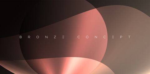 Elegant abstract bronze background with layered glowing metallic shapes and soft gradients. Ideal for luxury branding, digital design, modern presentations, and stylish visual compositions.