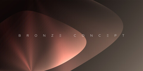Minimal abstract bronze vector design with smooth curved shapes and metallic gradients. Perfect for luxury branding, digital design, stylish presentations, and modern creative visuals.