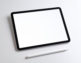 tablet pc with blank screen isolated