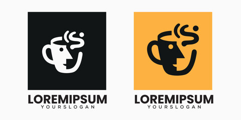 Creative Coffee Face Logo Concept

