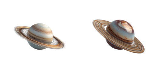 Exploring saturn's rings and moons outer space astronomy cosmic planetary science cut out set png