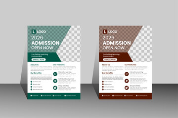 Admission Flyer for School: A captivating flyer showcasing the upcoming 2026 admissions, expertly designed with inviting imagery and key information to entice prospective students. 
