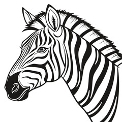 Stylish Zebra Silhouette – Iconic Wildlife in Black and White