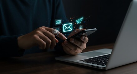 Digital Marketer Using Email Marketing Tools to Send Newsletters and Analyze Campaign Performance.
