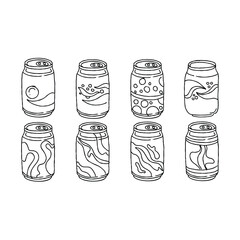 Simple soda can illustrations