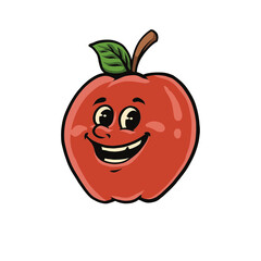 Red Apple Cartoon Character
