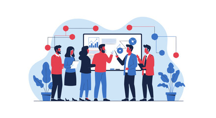 Creative Team Brainstorming Business Strategy In Modern Office Environment