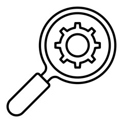 Search Optimization Line Icon 
