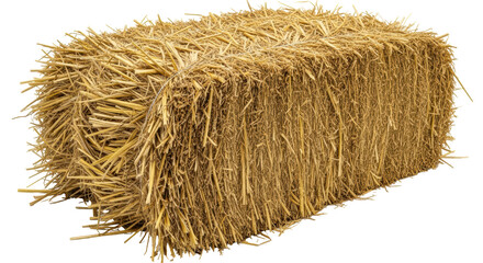 Isolated Square Hay Bale