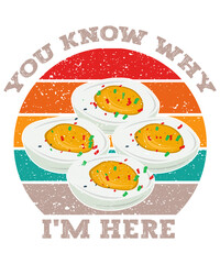 Funny Thanksgiving Deviled Eggs You Know Why I'm Here png