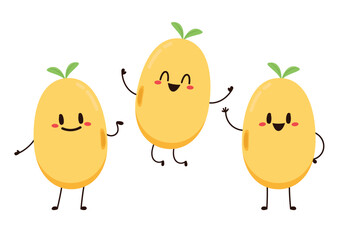 Soybean vector. Soybean character design.