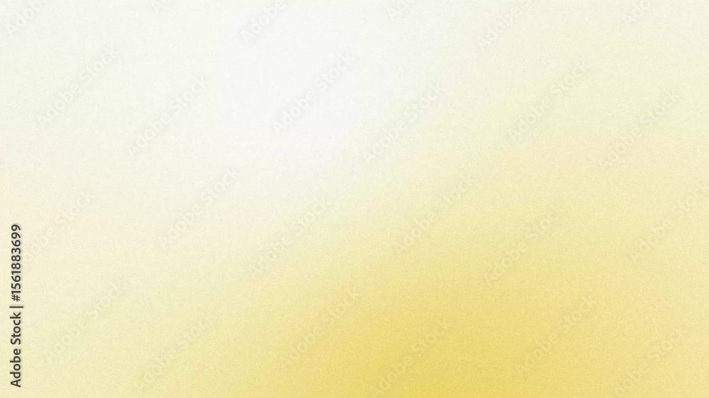 Poster Yellow white grainy gradient motion graphics background, noise texture abstract minimalist animation loop